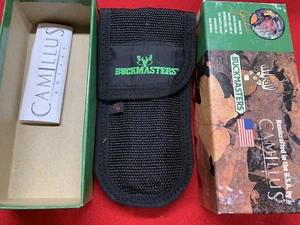NOS Camillus/Buckmaster WT908 NWTF Lockback with Guthook And Sheath - Picture 1 of 4