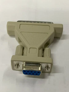 DB9F/DB25M Null modem Adapter pin 1- 8, 2-3, 3-2, 4-20, 5-7, 6-6, 7-4, 8-5, 9-22 - Picture 1 of 3
