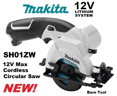 MAKITA SH01 SHO1ZW  12V Volt Cordless 3-3/8" CIRCULAR SAW + Blade *NEW OPEN BOX* - Image 1 of 4
