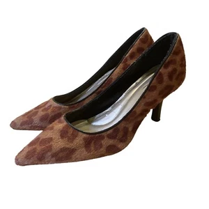 Comfort Plus Leopard Print Heels Pointed Toe Pumps Career Shoes 8.5 - Picture 1 of 7