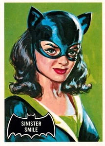 1989 Topps Batman 1966 Reissue Black Bat Card - Sinister Smile - Picture 1 of 3