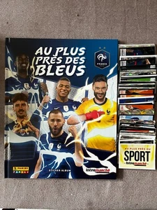 SET COMPLET + HARDCOVER ALBUM VIDE PANINI AU PLUS PRES DES BLEUS QATAR 2022 - Imagen 1 de 4