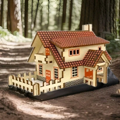 Ranch House Building Series Abuelas Hogar Madera Artesanía Conjunto Kit Azulejo Rojo  Foto 1 de 4