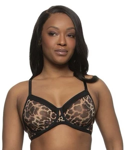 Damen-Bügel-BH Paramour by Felina Ethereal Mesh 32DD Farbe Leopardenmuster 115159 - Bild 1 von 9