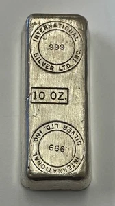 Silber - 10 oz. .999 International Silver Ltd. Barren - rar - Bild 1 von 7