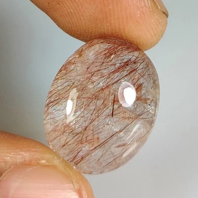 16.33 Ct  Natural Rutile Quartz OVal Cab - 7740 - Image 1 of 2
