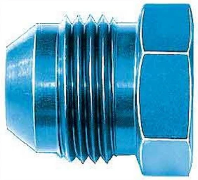 Aeroquip Fitting - Plug - 10 AN - Hex Head - Aluminum - Blue Anodize - Each - Image 1 of 3