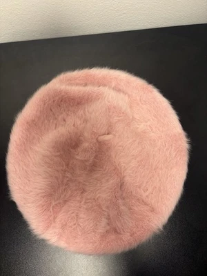 Angora Blend Fur Berret Hat Fluffy Pink One Size Winter Headwear Soft Warm - Image 1 of 3