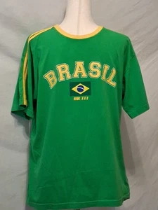 Brazil National Team T-Shirt “Brasil” Size Adult Medium Green Brazil Made  - Picture 1 of 3