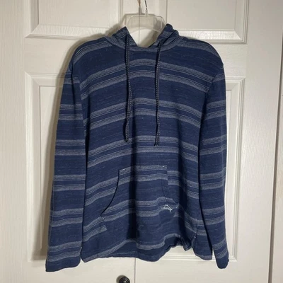 Tommy Bahama Sudadera con Capucha Para Hombre Grande Azul Rayas Ligero Pullover Sudadera Foto 1 de 4