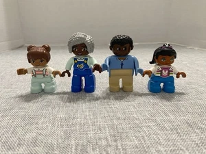 Lego Duplo People Children Grandparents Dark Skin Figures Set NEW - Picture 1 of 6