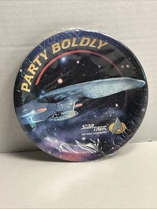 Vintage Star Trek The Next Generation Party Boldly Paper Plates - 8 - 7" per pk - Picture 1 of 2