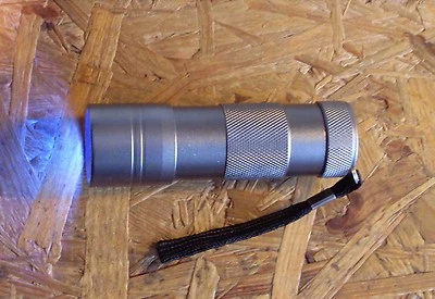 Geocaching Tool Linterna UV Nuevo, 12 LED,Luz Negra Negro O Plata - Imagen 1 de 4