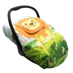 Cute Cartoon Infant Car Seat Covers Soft Warm Breathable Windproof Canopy Baby - Picture 1 of 6