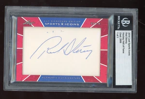 Red Storey 2014 Leaf Sports Icons Auto Serial #d 1/1 Hockey Hall of Fame - Picture 1 of 2