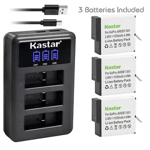 Kastar AABAT-001 Battery Charger  for Gopro 5 Gopro 6 Gopro 7 Gopro5 /6 /7 Hero - Picture 1 of 7
