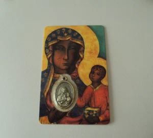 Vintage PREGHIERA ALLA SIGNORA DI CZESTOCHOWA E MEDAGLIA #ME3 - Foto 1 di 2
