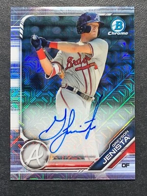 2019 Bowman Chrome Mega Box Mojo Refractor Auto Greyson Jenista Atlanta Braves - Image 1 of 4