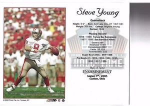 Steve Young San Francisco 49ers Hall of Fame Induction 8" x 10" Supercard (2) - Picture 1 of 3