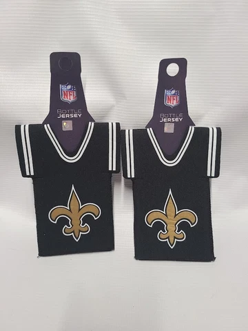2 NFL New Orleans Saints Jersey Bottle Holder Cooler Koozie NEW Cover