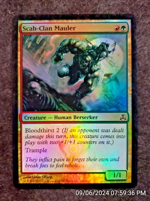MTG Magic the Gathering Scab-Clan Mauler (128/165) Guildpact NM FOIL (DS3D1H7) - Image 1 of 4