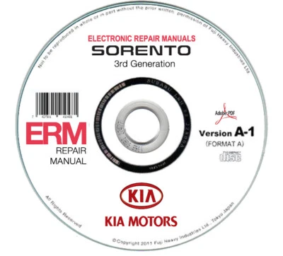 Kia Sorento 2015-2018 (UM)  manuale officina workshop manual on cd - Immagine 1 di 4