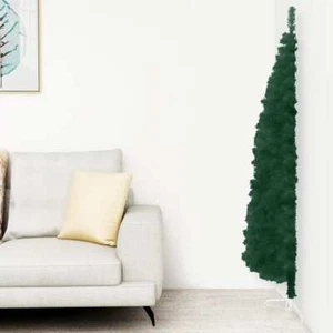 Slim Artificial Half Christmas Tree with Stand Green 5 ft vidaXL - Picture 1 of 9
