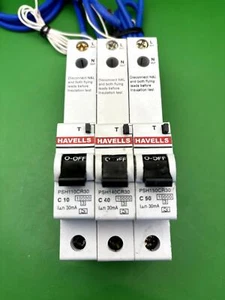 Havells RCBO C10 10A PSH110CR30 C40 40A PSH140CR30 C50 50A PSH150CR30 - Foto 1 di 7