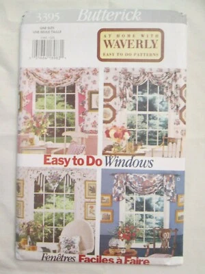 Butterick 3395 Waverly Easy to Do Window Scarves Treatments Sewing Pattern UC FF - Image 1 of 2