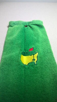 Masters Embroidered Golf Towel Folded Bag Towel Green Augusta National 24" - Imagem 1 de 4