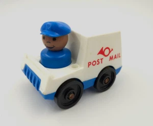 Vintage Fisher Price Little People Mail Truck with RARE MAILMAN - Picture 1 of 3