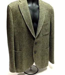 ORIAN Tweed 100% Wool Coat Men's Size L US 46, ITA 56 Brown *$495.00 Retail - Picture 1 of 8