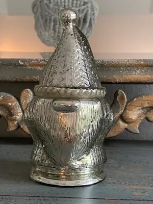 Pottery Barn Gnome Mercury Glass Scented Candle - Winter Woods - NEW - Image 1 of 4