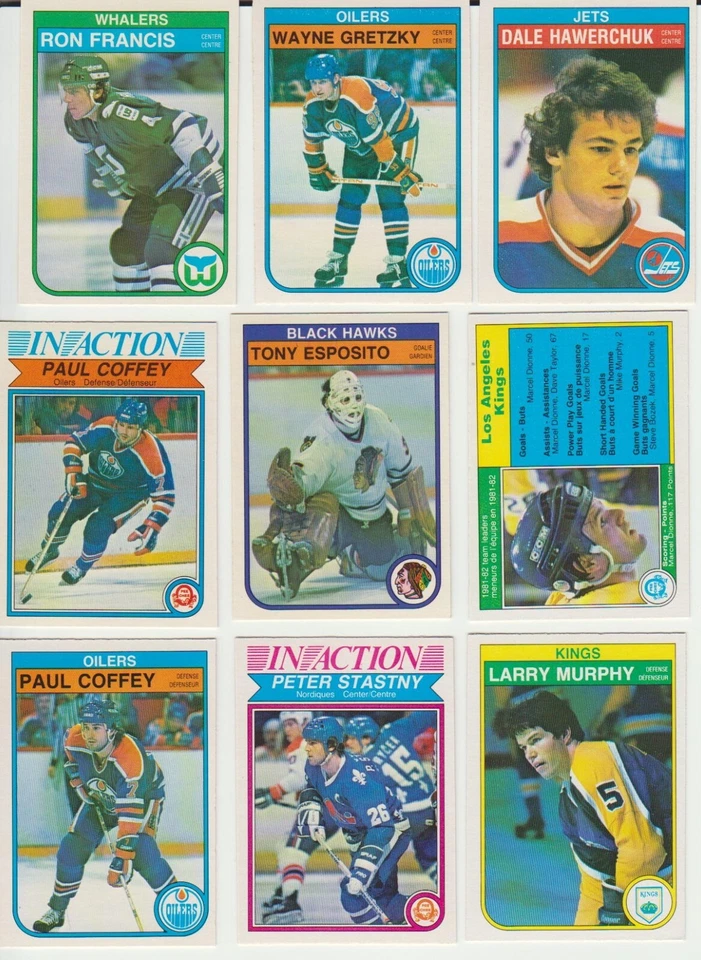 1982-83 O-Pee-Chee Hockey SET BREAK singles - rookies, stars, HOFers, #201-396 - Image 1 of 1