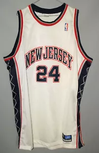 NEW JERSEY NETS NBA BASKETBALL JERSEY SHIRT REEBOK JEFFERSON #24 AUTHENTIC Sz 52 - Picture 1 of 7