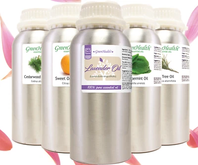 Aceite esencial a granel 16-32 fl oz botella de aluminio, todo natural sin cortar, 50+ aceites Foto 1 de 2