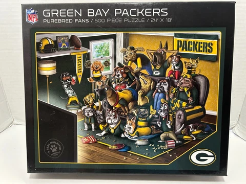 Masterpieces NFL Green Bay Packers 500 pc Puzzle 24" x 18" Complete Cover