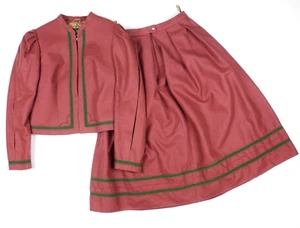 Disfraz tradicional WENGER Salzburgo mujer 38 chaqueta/falda janker lana rosa casa de campo - Imagen 1 de 12