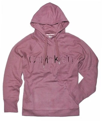 *NEW- CALVIN KLEIN Womens Logo Fleece Pullover Hoodie Sweatshirt - Size: S - XXL - Image 1 of 4
