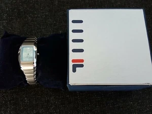 FILA Women's Silver & Baby Blue Proteon Water Resistant Quartz Watch - Brand New - Picture 1 of 4