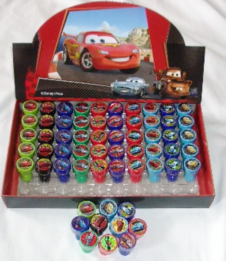 Disney Pixar Cars Self Inking Stamper Pencil Topper Child Party Favor Bag Filler x60