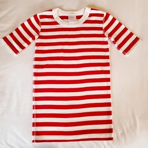 Hanna Andersson Child's Red/White Striped Pajama Top Size 14 Organic Cotton - Picture 1 of 12