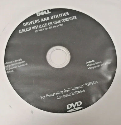 Dell Application Reinstalling Disc Inspiron 537/537s P937P 0D602R - Image 1 of 2