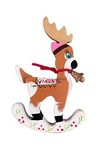 VTG Kurt S Adler 1976 Santa's Reindeer Vixen Painted Wood Christmas Ornament - Picture 1 of 3