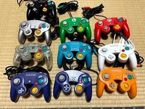Nintendo GameCube GC Controller White Silver Orange Emerald Club Mario Red Green - Picture 1 of 19