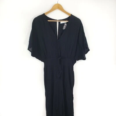Mustard Seed Jumpsuit Woman S Black Short Sleeves Foto 1 de 4