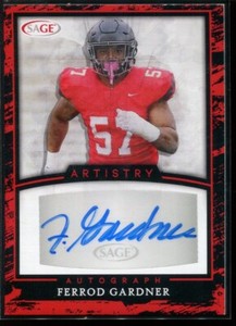 2022 SAGE Artistry Red Auto Ferrod Gardner #A-FG Washington Commanders RC