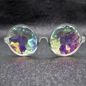 2020 Trend Diffraction Crystal Holographic Kaleidoscope Glasses Festival Rave 
