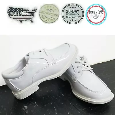 Boy's White shoes. shiny shoes for children. Zapatos Blancos de charo para niÑo - Image 1 of 3