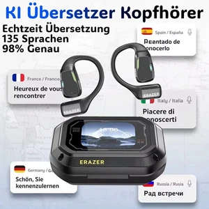 ERAZER 135 Sprachen AI Echtzeit Übersetzer Kopfhörer | KI Translator Kopfhörer - Bild 1 von 11